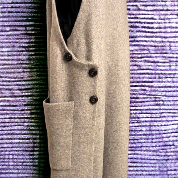 Knitted long vest mink and rabbit fur fabric size M - Picture 5 of 12